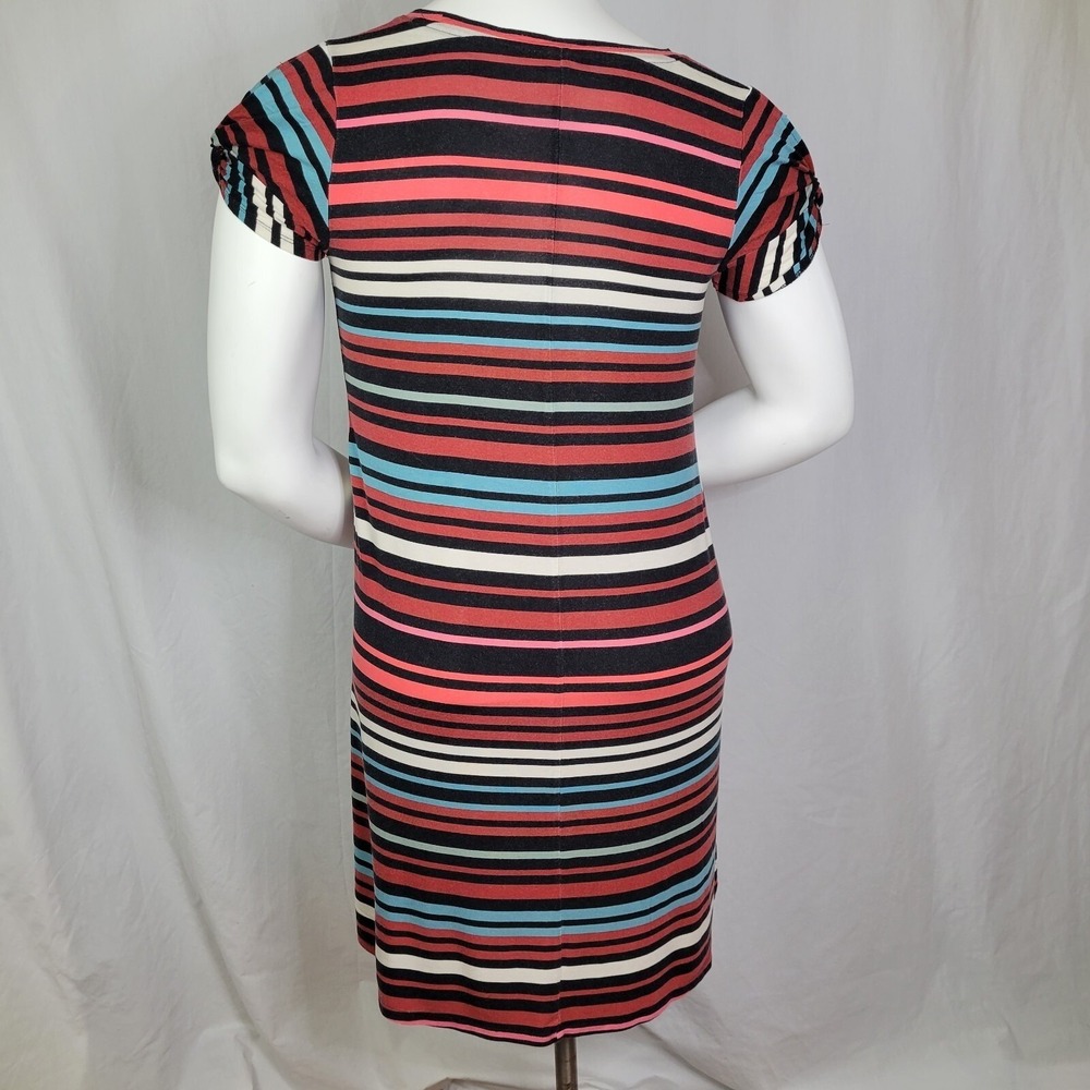 Motherhood Maternity Striped Midi Dress Casual Summer Short Sleeve Dress Size M - Picture 4 of 9